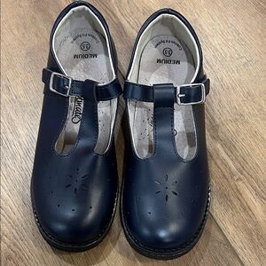 FootMates Navy T-Strap Dress Shoes